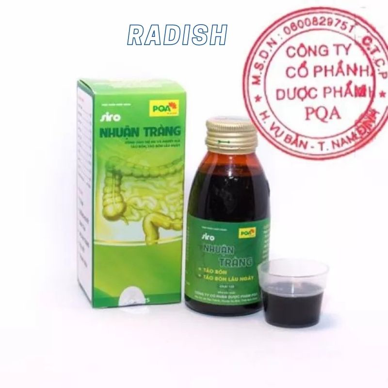 Nhuận Tràng PQA táo bón cho bé trẻ em người lớn sau sinh lâu ngày siro RADISH RD06