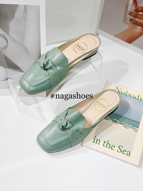 [FORM BÉ- CHỌN LÊN 1 SIZE] DÉP SỤC NAGASHOES THẮT NƠ NAD119