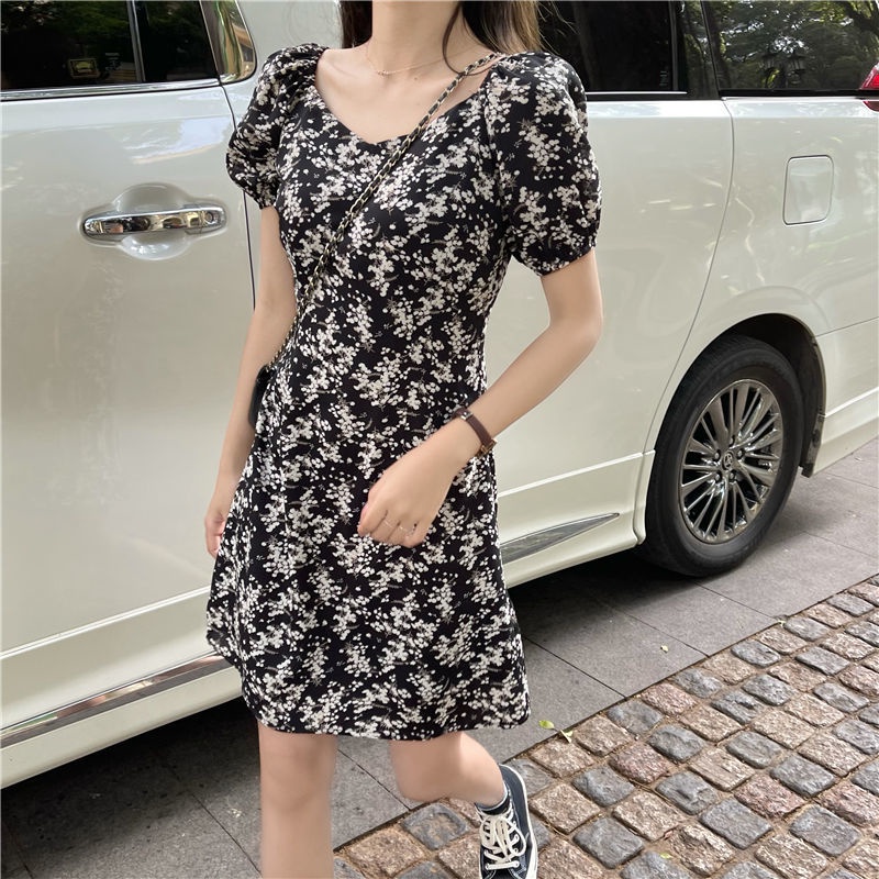 COZOK Đầm hoa vải mềm thiết kế độc đáo thời trang