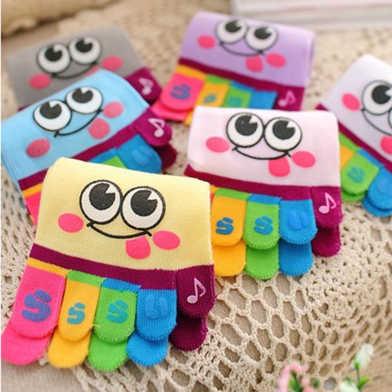 1 Đôi Tất Xỏ Ngón Họa Tiết Hoạt Hình Chất Lượng Cao Jp5