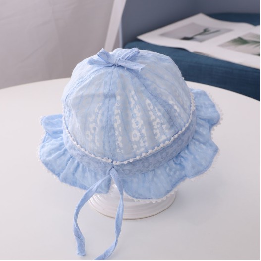 MU21 : Mũ vành cho bé từ 6m (hoa - cherry)