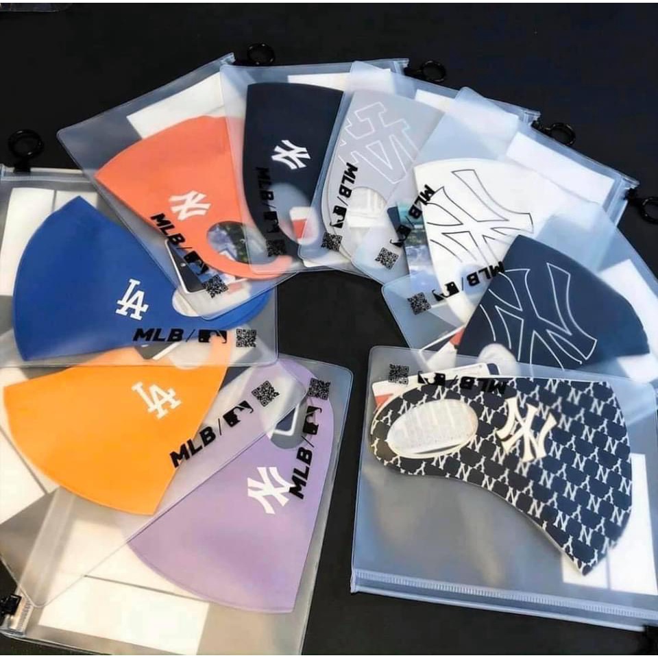 Khẩu trang thời trang MIb logo LA, NY hàng full tag