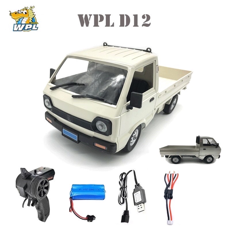 WPL D12 [giá sập sàn] Xe bán tải điều khiển từ xa WPL D-12  - Xe ô tô mô hình bán tải RC WPL D 12 (RTR)