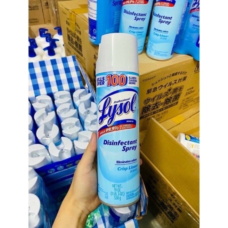 BÌNH XỊT KHỬ TRÙNG DIỆT KHUẨN LYSOL 538G CỦA MỸ