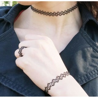 BỘ TRANG SỨC NHẪN + DÂY CỔ + VÒNG TAY DÂY REN SIÊU QUYẾN RŨ NỮ TÍNH HOT TREND TIKTOK - 1CARA