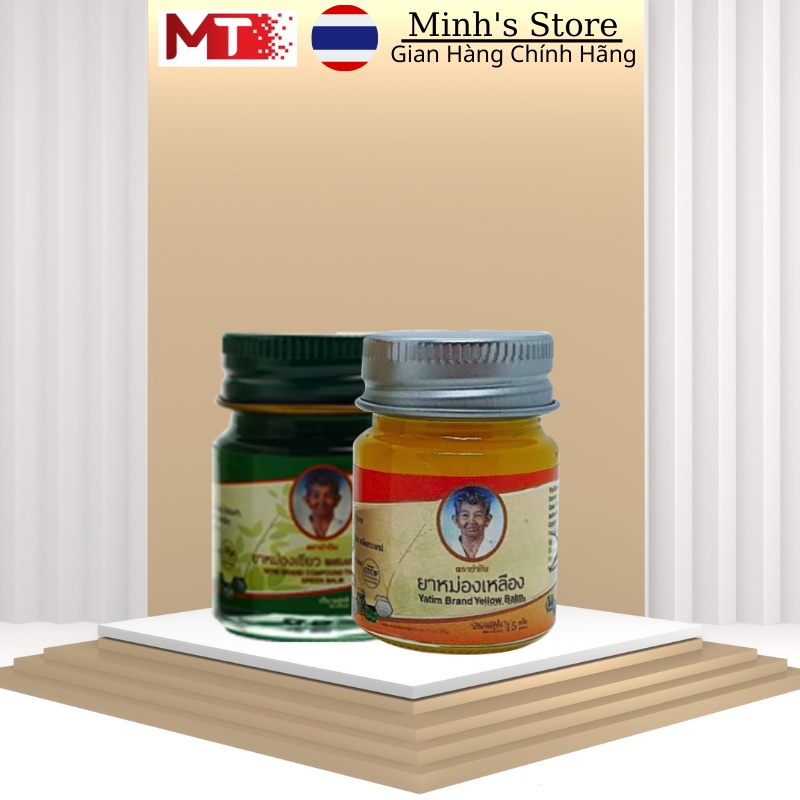 Dầu Cù Là 22 Vị Thái Lan Hũ 15g Otop Herbal Liquid Balm Yatim Brand