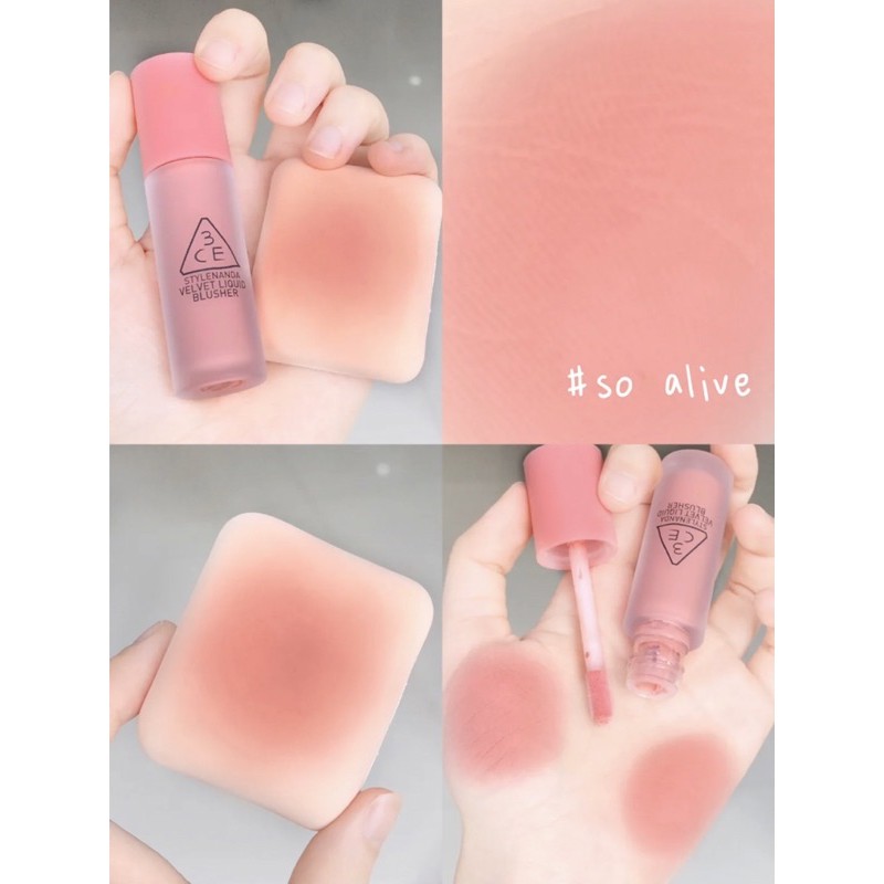 Màu Má 3CE Dạng Kem Velvet Liquid Blusher | BigBuy360 - bigbuy360.vn