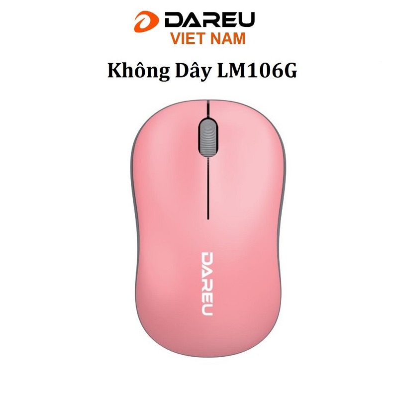 Chuột không dây Dareu LM106G Black/ Red /Blue / Pink - Chính hãng Mai Hoàng Bảo hành 24 tháng