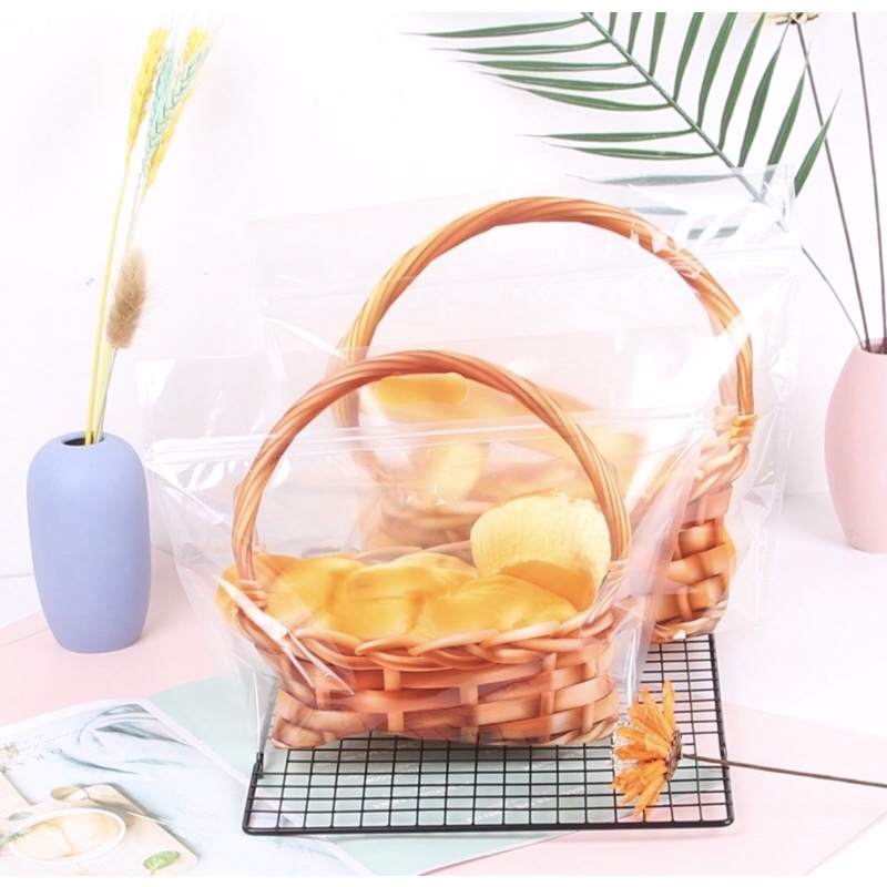 Túi zip hình giỏ mây (10c)