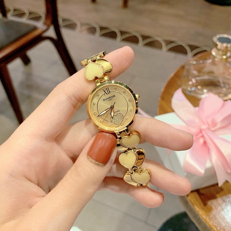 Đồng hồ nữ SUNRISE 9010 full hộp chính hãng, kính Sapphire chống xước, chống nước
