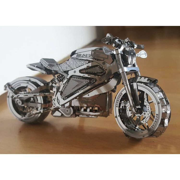 Mô Hình 3D Kim Loại Siêu Xe Mô Tô Harley Davidson (chưa ráp)