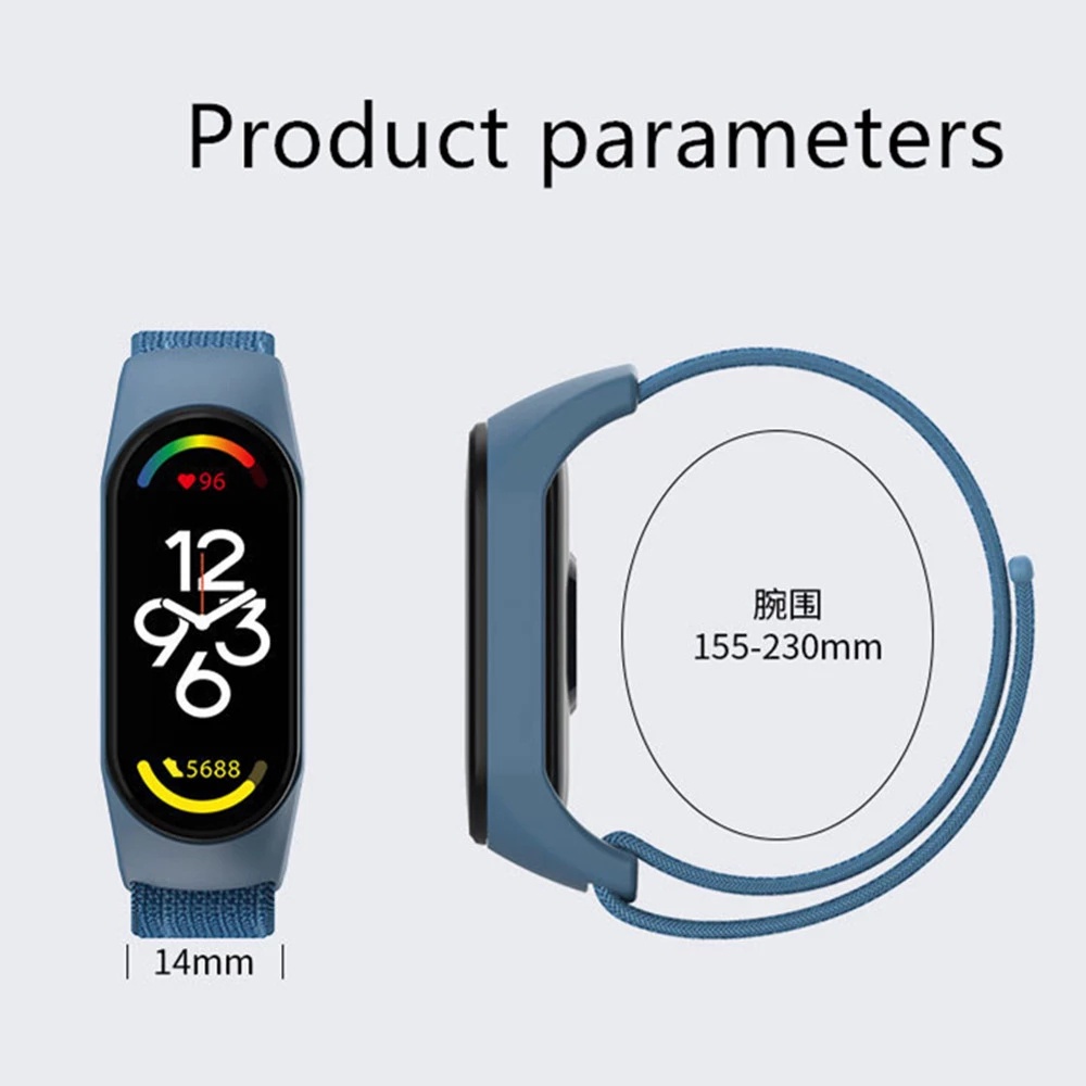Dây đeo nylon + kính lực bảo vệ màn hình jansin cho xiaomi mi band 7 smart band mi band 7