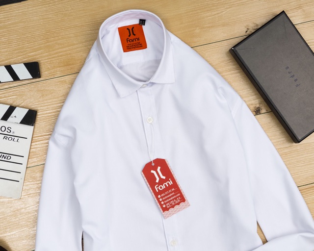 Áo sơmi Nam dài tay Fami coton lụa, có bigsize tới 140kg