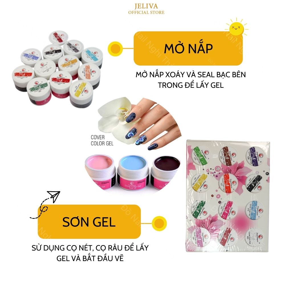 Set gel vẽ Fengshangmei JELIVA 12 màu