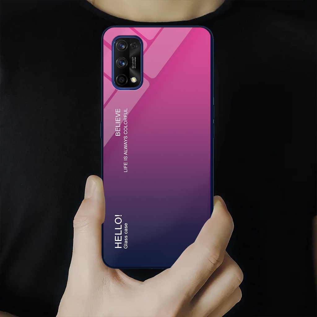 Ốp điện thoại Realme 7 Pro - Gradient edition, chất liệu kính cường lực