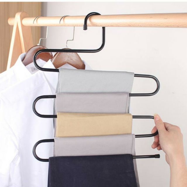 Móc Treo Áo Dài Quần Jeans Đồ Nặng Đi Học Đi Làm 5 Tầng Bằng Thép Cao Cấp