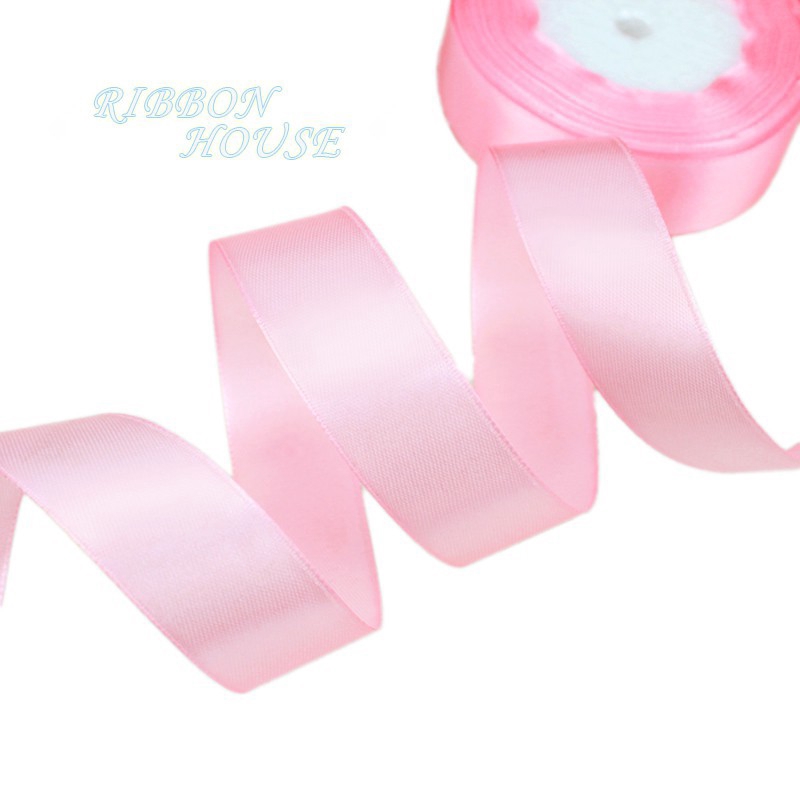 Cuộn Dây Ruy Băng Màu Hồng 22m Dùng Trang Trí Tiệc Cưới / Giáng Sinh