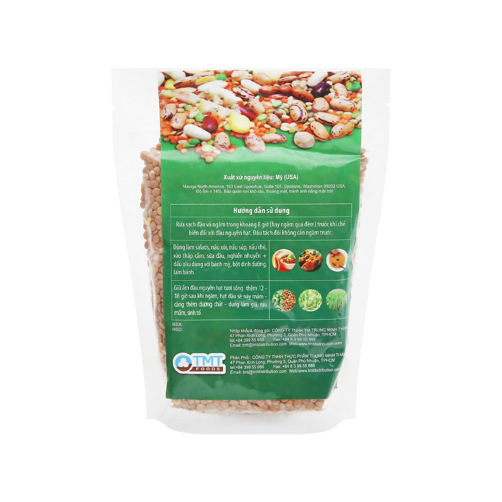 Đậu lăng đỏ tách đôi TMT Foods 500g