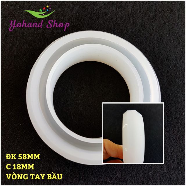 Khuôn silicon vòng tay bầu 58x18mm