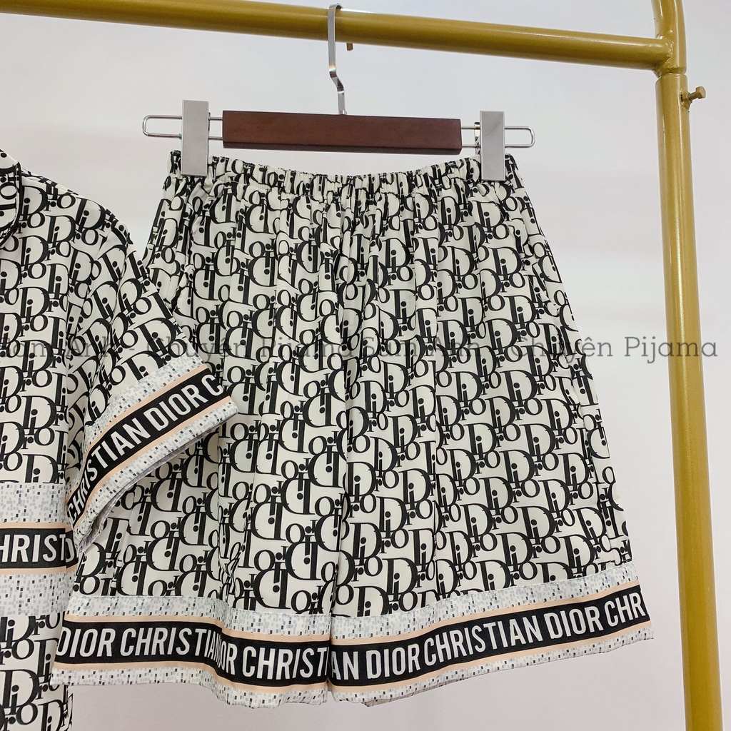 BỘ NGỦ Pijama Lụa Mango TK Đì Or Quần Cộc Mác Sam