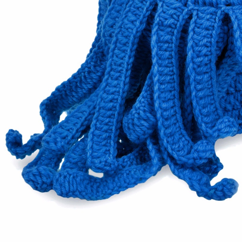 Mũ beanie kèm râu dài độc đáo vui nhộn hóa trang bạch tuộc halloween cho nam và nữ