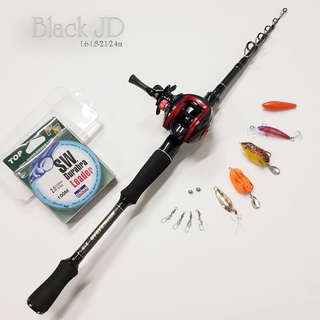 Bộ cần câu lure máy ngang cần câu rút gọn bộ đi kèm hộp mồi câu lure đu mồi câu cá lóc cá chép dù dây câu cá siêu thích