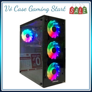 Vỏ Case Gaming Start- GA-3 Fan( 4 Fan) Đẹp (398 x 195 x 326 mm),Siêu Đẹp,Trang Trí Dàn PC,Bảo Hành 12 Tháng