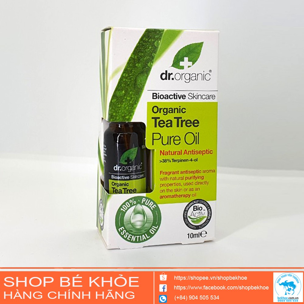 Tinh dầu tràm trà Tea Tree Pure Oil Dr Organic 10ml