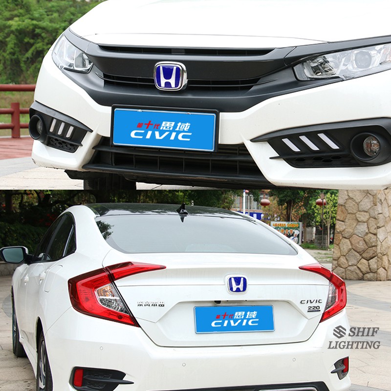 Bộ 3 logo gắn vô lăng ô tô Honda Civic 2016-2018