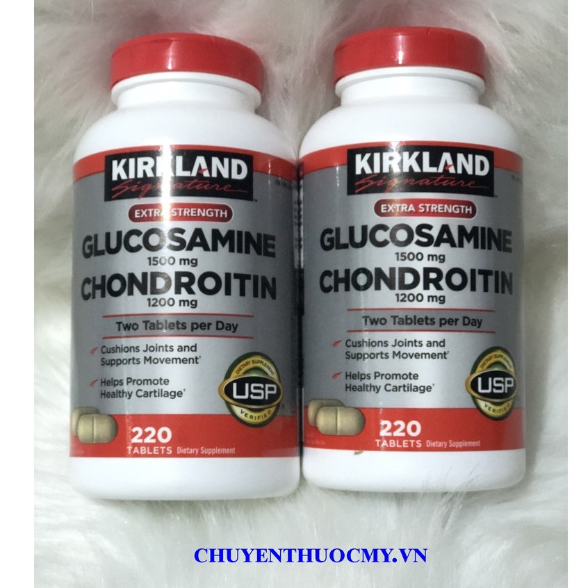 BỔ KHỚP KIRKLAND GLUCOSAMINE CHONDROITIN HỘP 220 VIÊN - HÀNG MỸ 100%