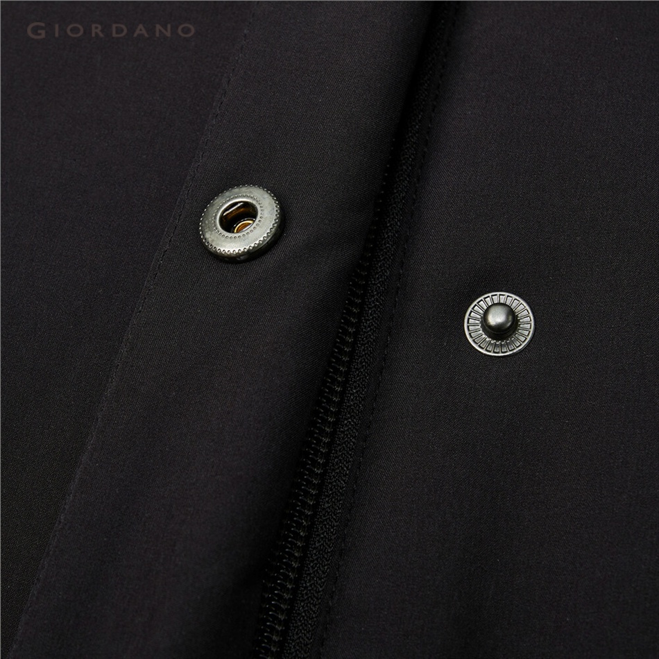 Áo gió Giordano 05372715 có mũ trùm đầu dài vừa lót nỉ cho nữ