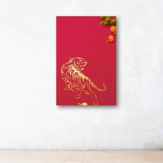 Tranh gương “hổ dũng mãnh” | tranh gương độc lạ wbx-9746