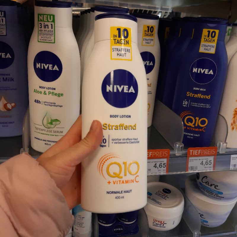 Sữa Dưỡng Thể làm mềm mịn và trắng da Nivea Q10 Của Đức