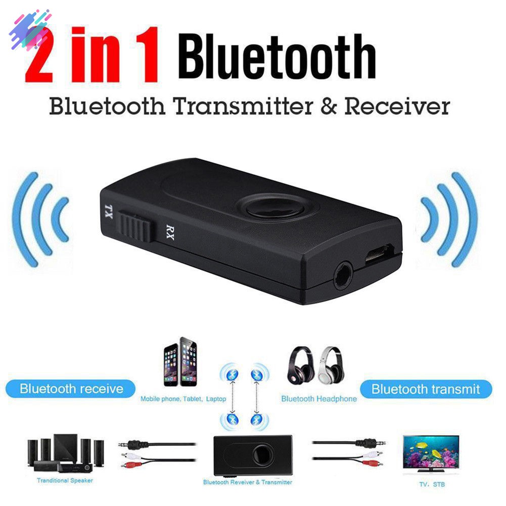 Bộ thu phát hiệu âm thanh stereo Bluetooth không dây 2 trong 1 3.5mm