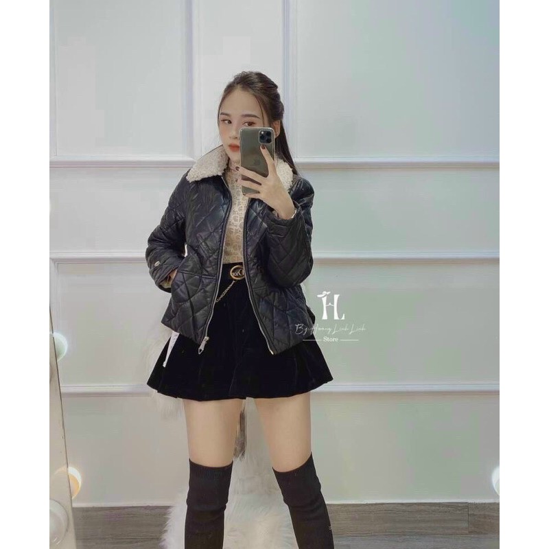 áo khoác phao lót lông