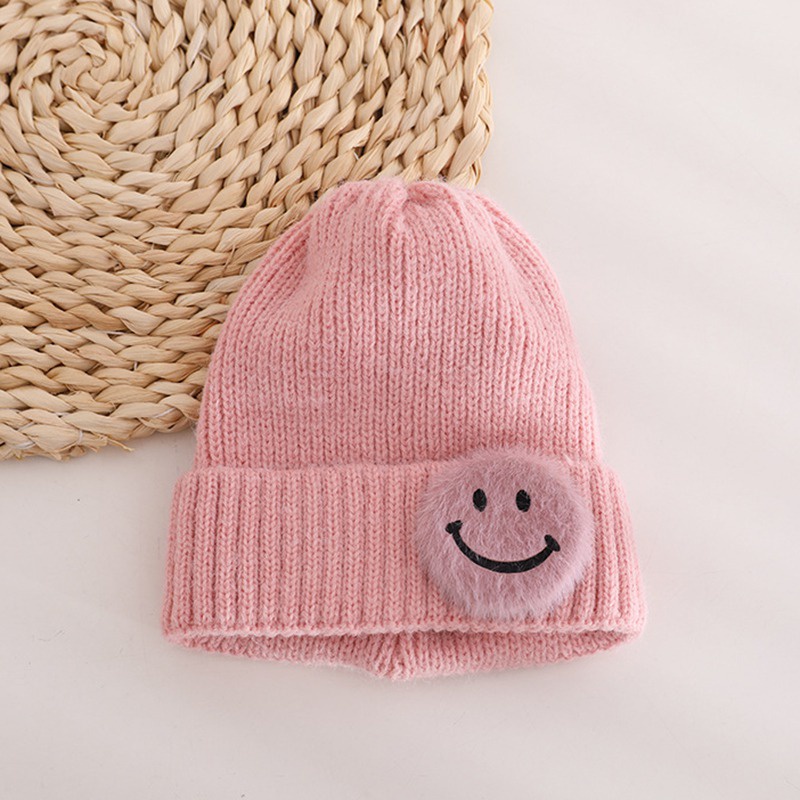 Mũ Beanie Dệt Kim Co Giãn Thoáng Khí Màu Sắc Ngọt Ngào Thời Trang Cho Bé