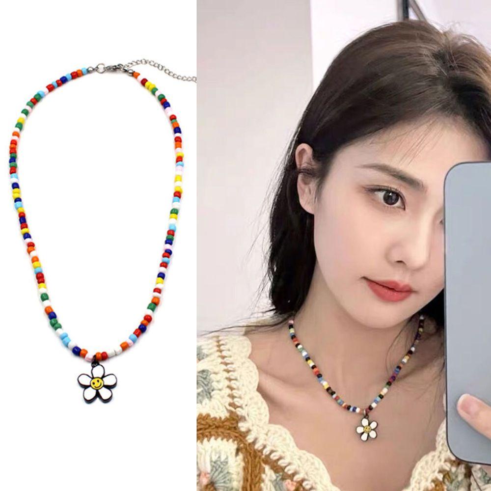 Vòng cổ Mặt Hoa Hướng Dương VANES1 Bằng Nhựa Resin Phong Cách Bohemian