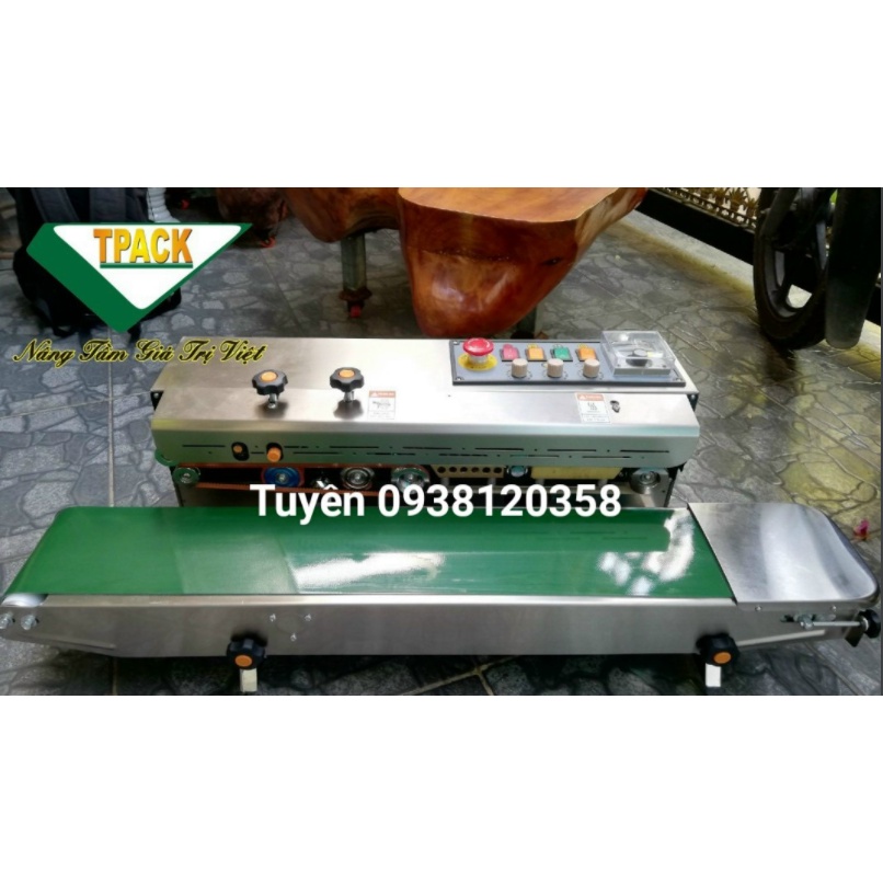 Máy ép miệng túi bao bì kèm in date, Hàn miệng túi liên tục. FRd 1000
