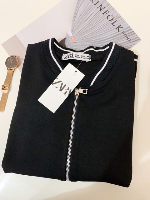 Piqué Bomber Jacket Zara