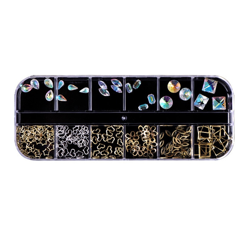 Hộp Phụ Kiện Ngọc Trai 3D Trang Trí Móng Tay Charms