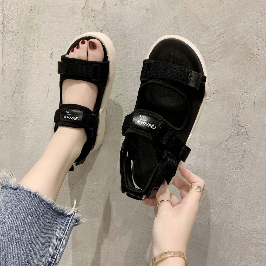 Sandal nữ,sandal học sinh sandal 2 quai fiting vải mềm hót hít