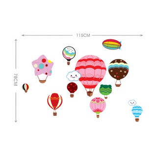 Decal Khinh khí cầu dễ thương