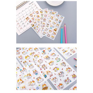 Set 4 tấm sticker trang trí siêu dễ thương