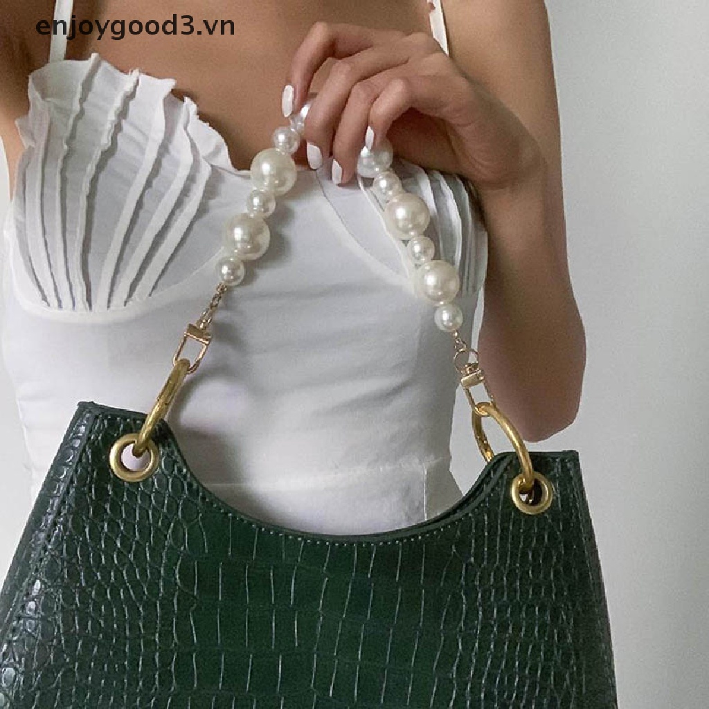 Dây đeo túi xách đính hạt ngọc trai DIY dài thời trang nữ