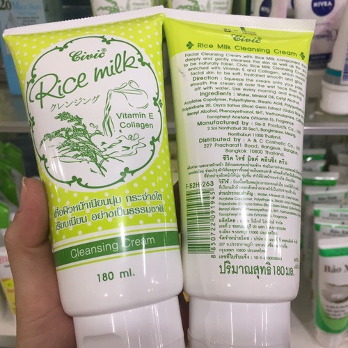 Sữa rửa mặt gạo Civic Rice Milk Thái Lan 180ml/chai