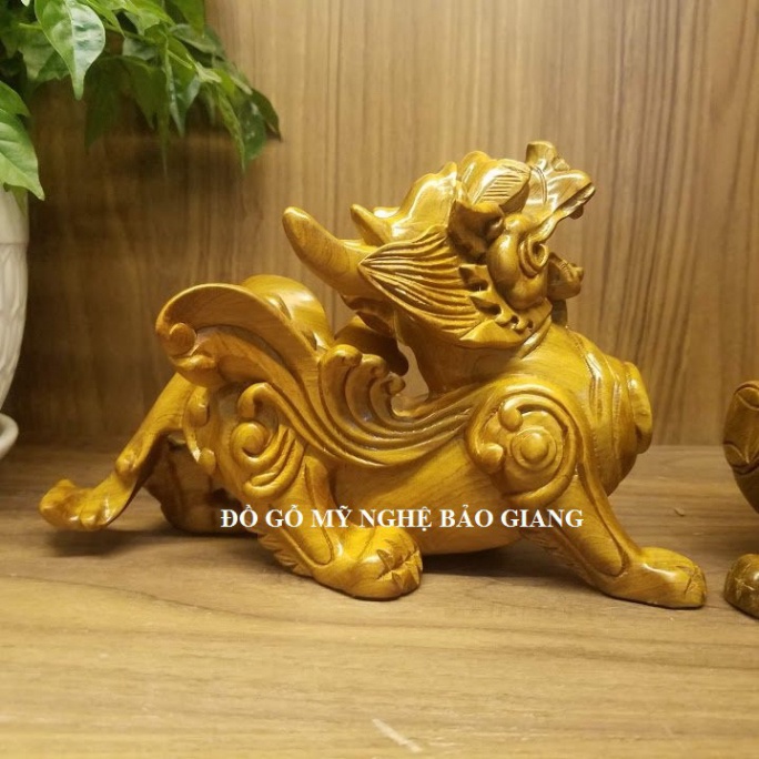 Cặp tỳ hưu gỗ bách