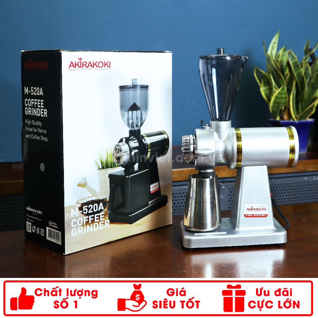 Máy xay cà phê Akira M520A Đài Loan - Nhập Khẩu Chính Hãng