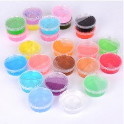 Slime trong hộp flan đủ màu SLM16 thủ công handmade