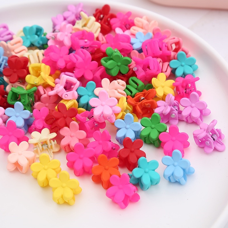 Deal 1k - 1 chiếc kẹp tóc dễ thương, kẹp càng cua mini nhiều hoạ tiết sắc màu pastel