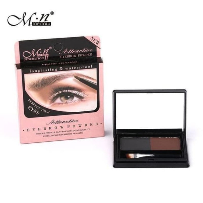 (hàng Mới Về) Bộ Phấn Vẽ Lông Mày + Kẻ Mắt 2 Trong 1 Menow